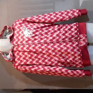 Scifen Checkered Polyester Hoodie Jacket w/Pockets Size Medium